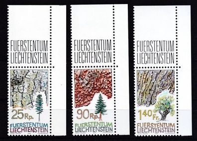 Liechtenstein 1986 postfrisch MiNr. 913-915 Baumrinden