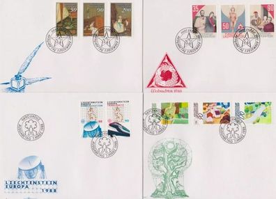 Liechtenstein 1988 FDC Jahrgang siehe Bilder