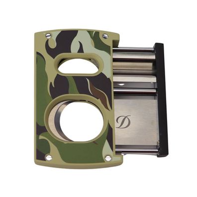 ST Dupont Zigarrencutter, Doppelklinge 23mm Schnitt, V-Cut, Camo Green