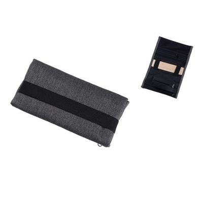Angelo Tabakbeutel / Drehtasche Textil, Grau für Tabak + Zubehör