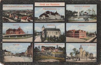 AK Hamborn (47166) Mehrbildkarte, Gruß aus Hamborn gelaufen am 04.01.1919