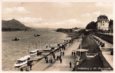 AK Bad Godesberg (53173), Goldesberg a. Rh. Rheinpartie, gelauf. am 16.04.39