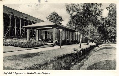 AK Orb i. Spessart (63619), Lesehalle im Kurpark, gelaufen