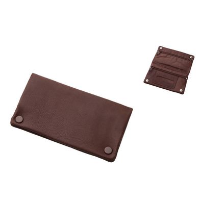 Angelo Tabakbeutel / Drehtasche Leder, Dunkelbraun für Tabak und Zubehör
