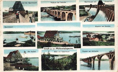 AK Soest (59494 ), Möhnetalsperre, Mehrbildkarte, gelaufen