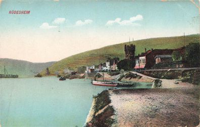 AK Rüdesheim (65385), Anlegehafen, n. gelaufen