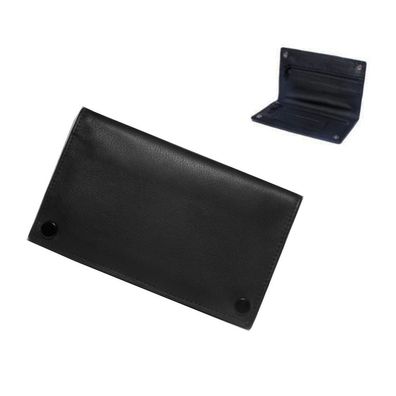 Angelo Tabakbeutel / Drehtasche Leder, Schwarz für Tabak und Zubehör