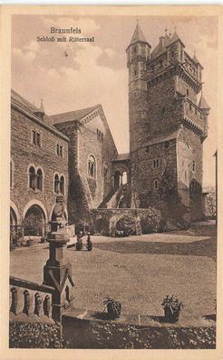 AK Braunfels (35619), Schloß mit Rittersaal, n. gelaufen