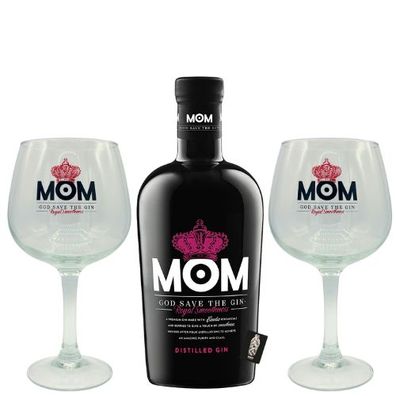 MOM Gin 0,7L (39,5% vol.) Set mit 2 Gläsern - [Enthält Sulfite]