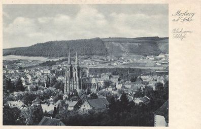 AK Marburg (35037), Blick vom Schloss, n. gelaufen