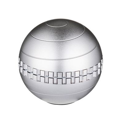Gyro Kräutermühle, Metallkugel Silber/Chrom mit Magnet, Ø 60mm, 4-teilig
