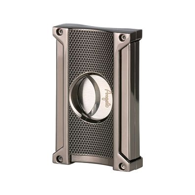 Angelo Zigarrencutter Doppelklinge 24mm, Schwarz / Anthrazit