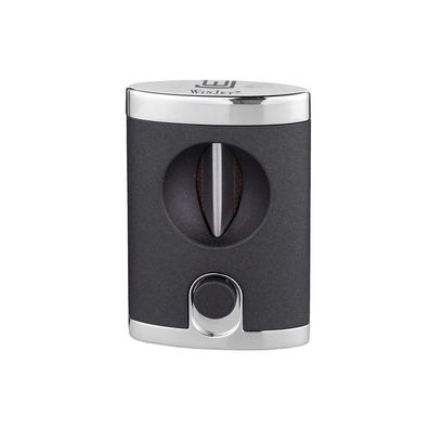 WinJet Zigarrenschneider (Kerb / V-Cutter) Chrom / Grau