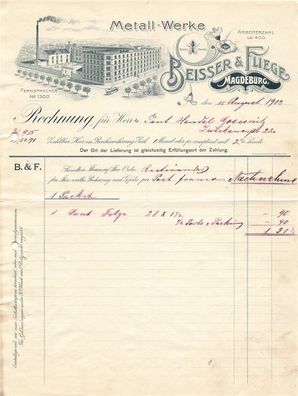 Alte Rechnungen, "Beisser & Fliege, Magdeburg" 15.08.1903
