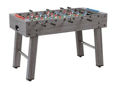 Charlsten Kickertisch Tischkicker Soccer Grau - Safety-Teleskopversion