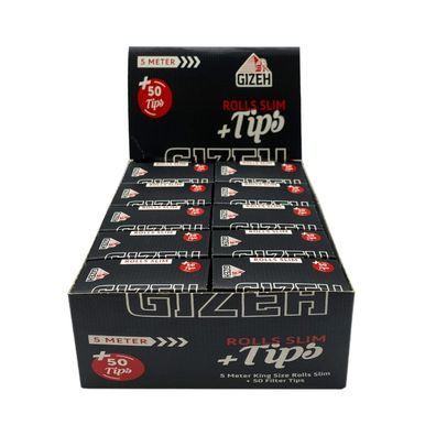 Gizeh Extra Fine Rolls Slim mit Filtertips, 1 Box à 20 Stück