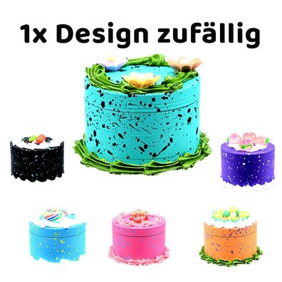 Atomic Kräutermühle Metall Cake Design, Ø63mm, 4-teilig, Design nicht wählbar