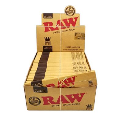 RAW Classic King Size Slim Papers 50x à 32 Blatt