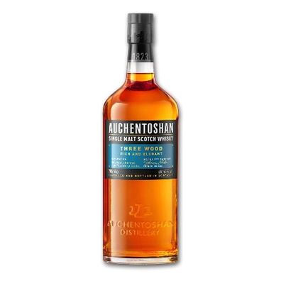 Auchentoshan Three Wood Single Malt Scotch Whisky, 43% Vol. 0,7 l