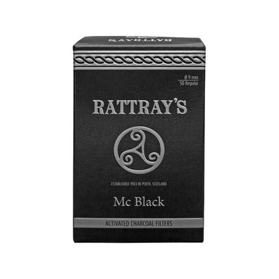 Rattray's MC Black Aktivkohlefilter / Pfeifenfilter, 9mm, 50 Stück