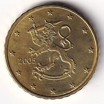 10 Cent Münze Finnland - 2005 - "Löwe mit Schwert und Krone"