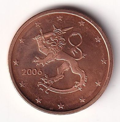 2 Cent Münze Finnland - 2006 - "Löwe mit Schwert und Krone"