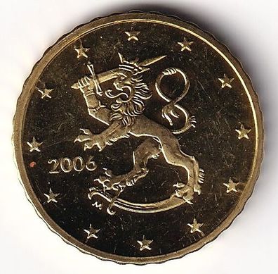 10 Cent Münze Finnland - 2006 - "Löwe mit Schwert und Krone"