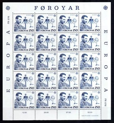 Färöer 1983 postfrisch Europa CEPT Bogen MiNr. 84-85 Nobelpreispreis