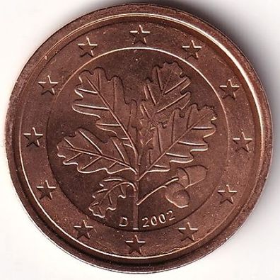 2 Cent Münze Deutschland - 2002 / -D