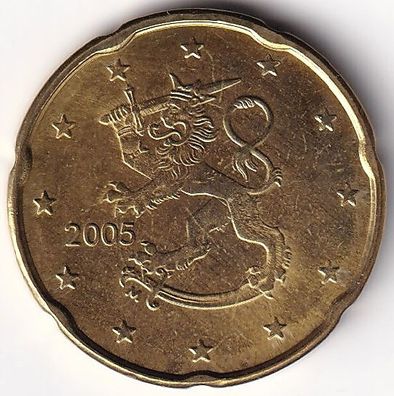 20 Cent Münze Finnland - 2005 - "Löwe mit Schwert und Krone"