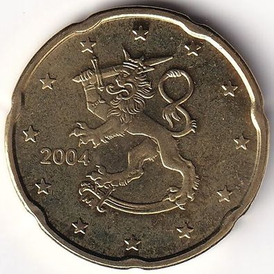 20 Cent Münze Finnland - 2004 - "Löwe mit Schwert und Krone"