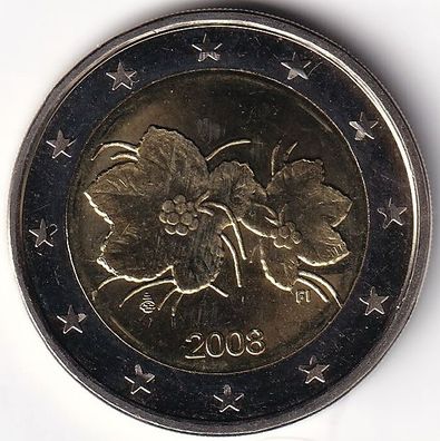 2 Euro Münze Finnland - 2008 - "Moltebeere"