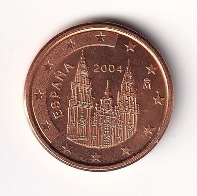 1 Cent Münze Spanien - 2004 - "Kathedrale von Santiago de Compostela"