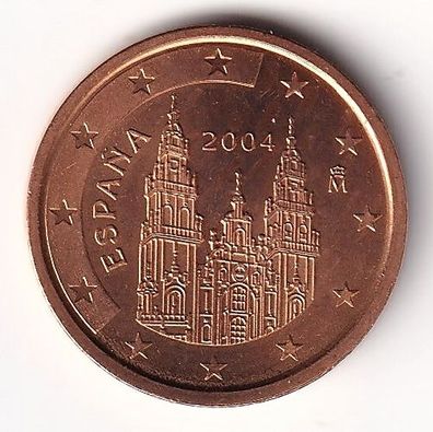 2 Cent Münze Spanien - 2004 - "Kathedrale von Santiago de Compostela"