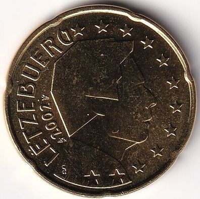 20 Cent Münze Luxemburg - 2002 - "Großherzog Henri I"