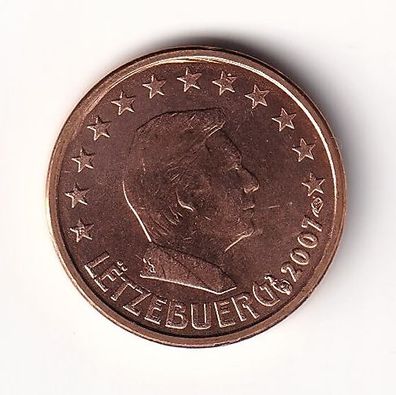 1 Cent Münze Luxemburg - 2007 - "Großherzog Henri I"