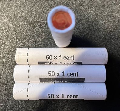 Münzrolle - 50 x 1 Cent Münze Luxemburg- 2002 - "Großherzog Henri I"