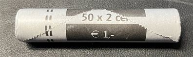 Münzrolle - 50 x 2 Cent Münze Luxemburg- 2002 - "Großherzog Henri I"