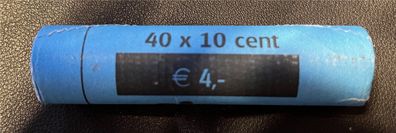 Münzrolle - 40 x 10 Cent Münze Luxemburg- 2002 - "Großherzog Henri I"