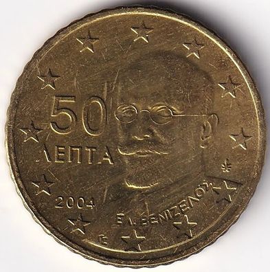 50 Cent Münze Griechenland 2004 - "Eleftherios Venizelos"