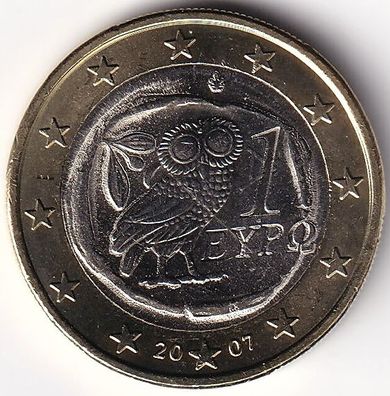 1 Euro Münze Griechenland 2007 - "Alttischer Tetradrachme"