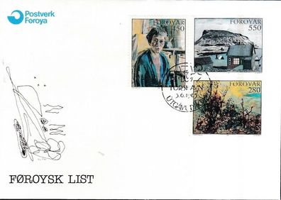 Färöer 1985 FDC MiNr. 118-120 Gemälde