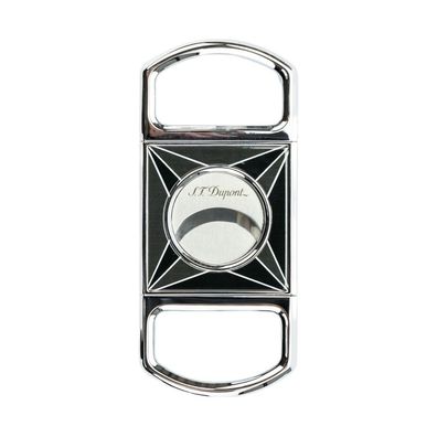ST Dupont Zigarrencutter, Doppelklinge 21mm Schnitt, Schwarz / Chrom 3D Print