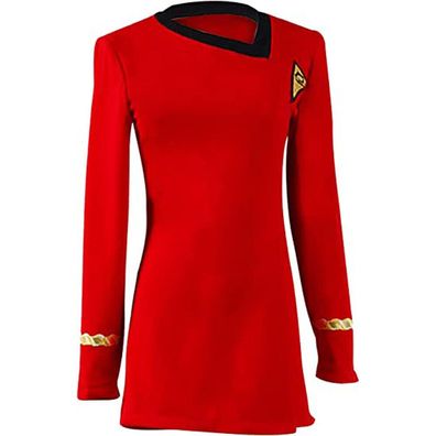 Star Trek damen klassisch gold blau rot kostum erwachsene uniform tos XS-XXL