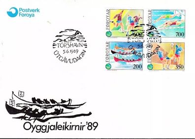 Färöer 1989 FDC MiNr. 186-189 Internationale Sportspiele der kleinen Inseln