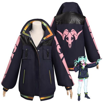 Cyberpunk: Edgerunners Rebecca Cosplay Kostum Damen Mantel Comic Karnevals Anzug