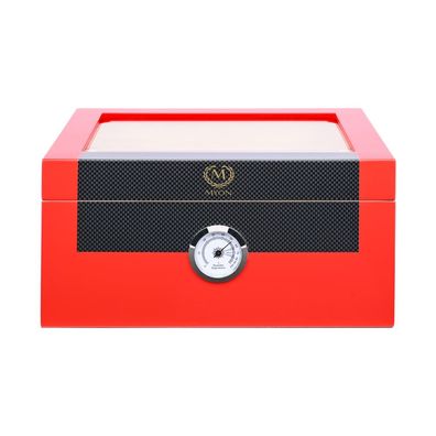 Myon Humidor Medium, Racing-Edition ROT, für ca. 25 Zigarren