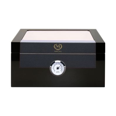 Myon Humidor Medium, Racing-Edition Schwarz, für ca. 25 Zigarren