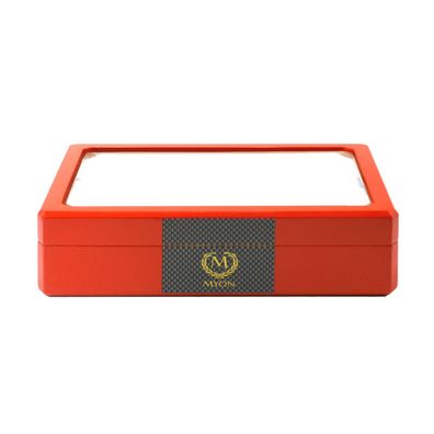 Myon Humidor, Racing-Edition ROT, Acryl-Deckel für ca. 20 Zigarren