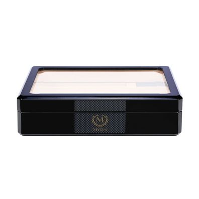 Myon Humidor, Racing-Edition Schwarz, Acryl-Deckel für ca. 20 Zigarren